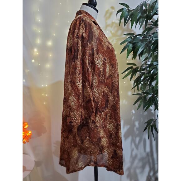 Gabar Vintage Union Made Animal Print Swim Suit Coverup Set Women's Plus Size - Picture 4 of 14